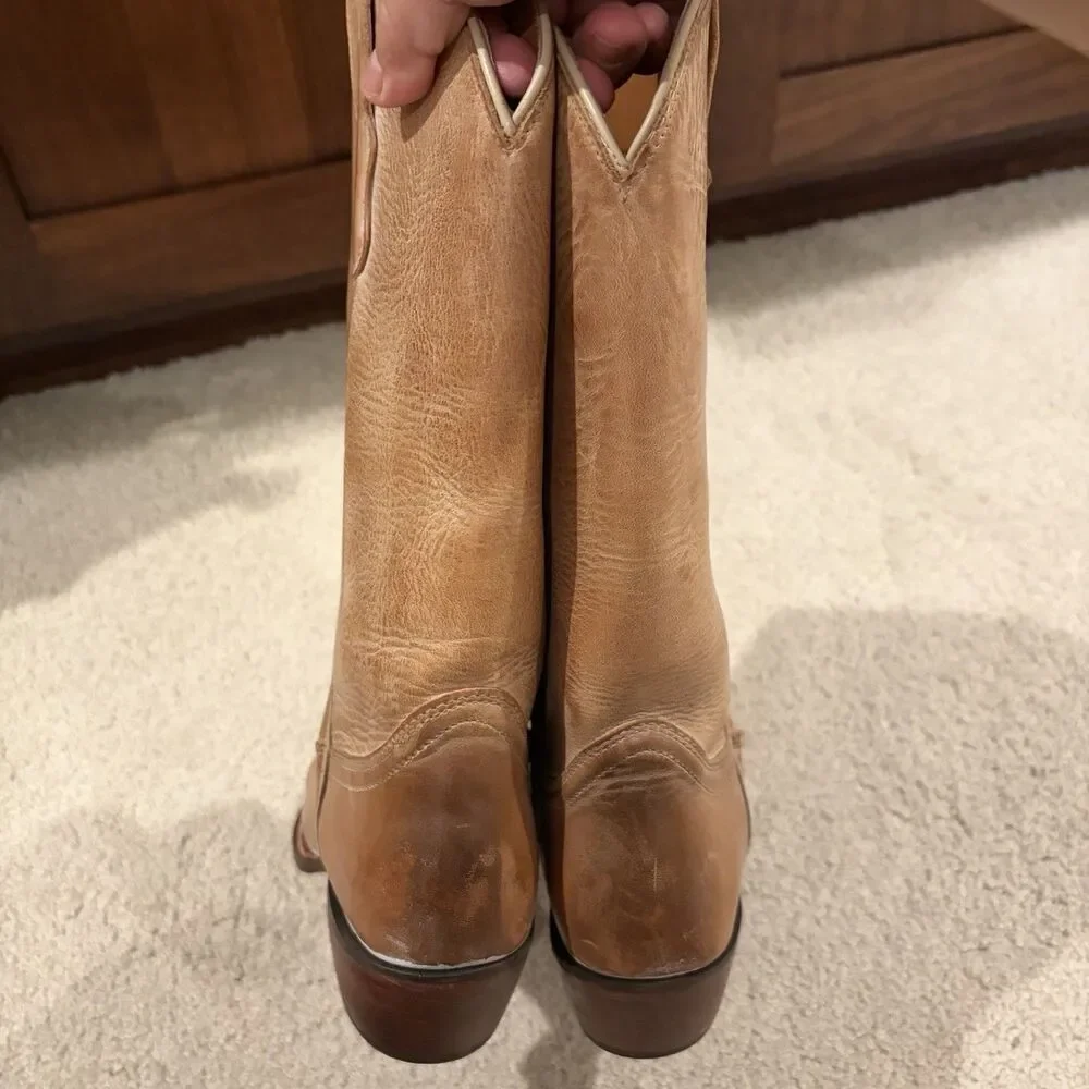 EUC Cleo + Wolf Women's Ivy Western Boot BCWSP22L1 Tan Sz 9.5 Cowgirl Rodeo